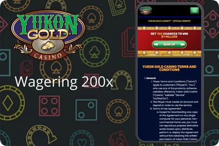 yukon gold casino bonus terms