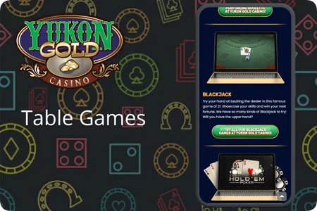 yukon gold casino table games