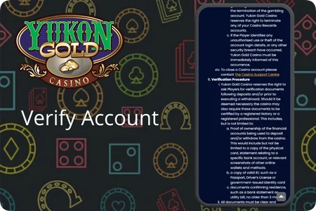 yukon gold casino account verification