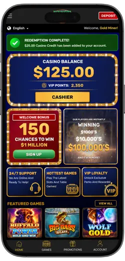Yukon Gold Credited Casino Balance