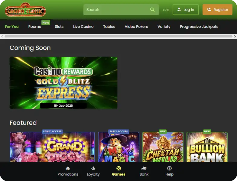 casino classic main page